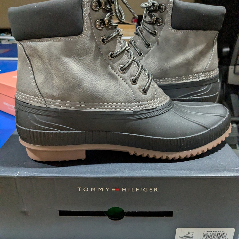 Tommy Hilfiger Gray and Black Men's Boots
